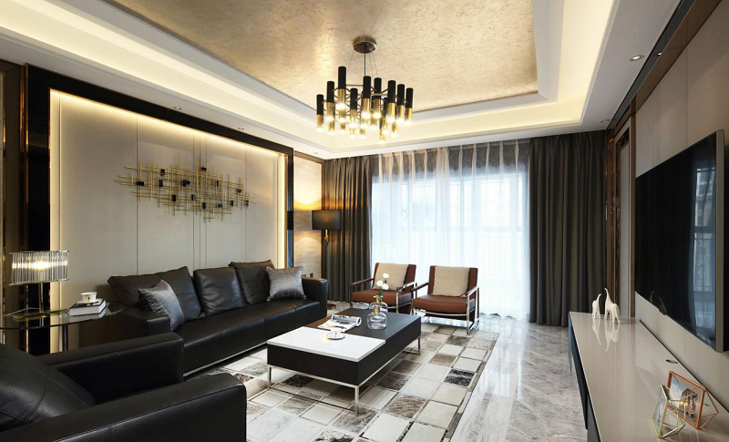 輕奢風(fēng)格客廳裝修效果圖