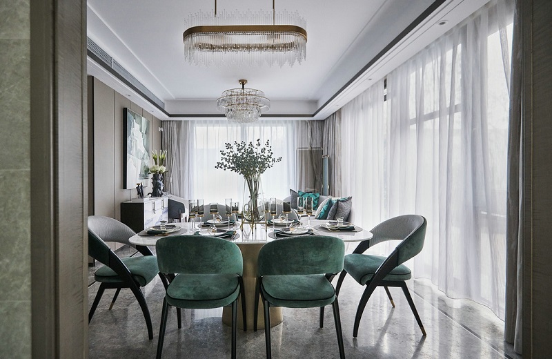 現(xiàn)代輕奢餐廳裝修效果圖