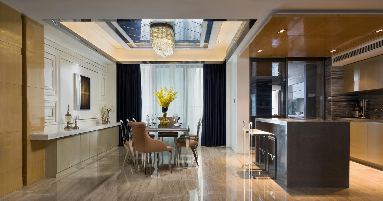 現(xiàn)代輕奢餐廳裝修效果圖