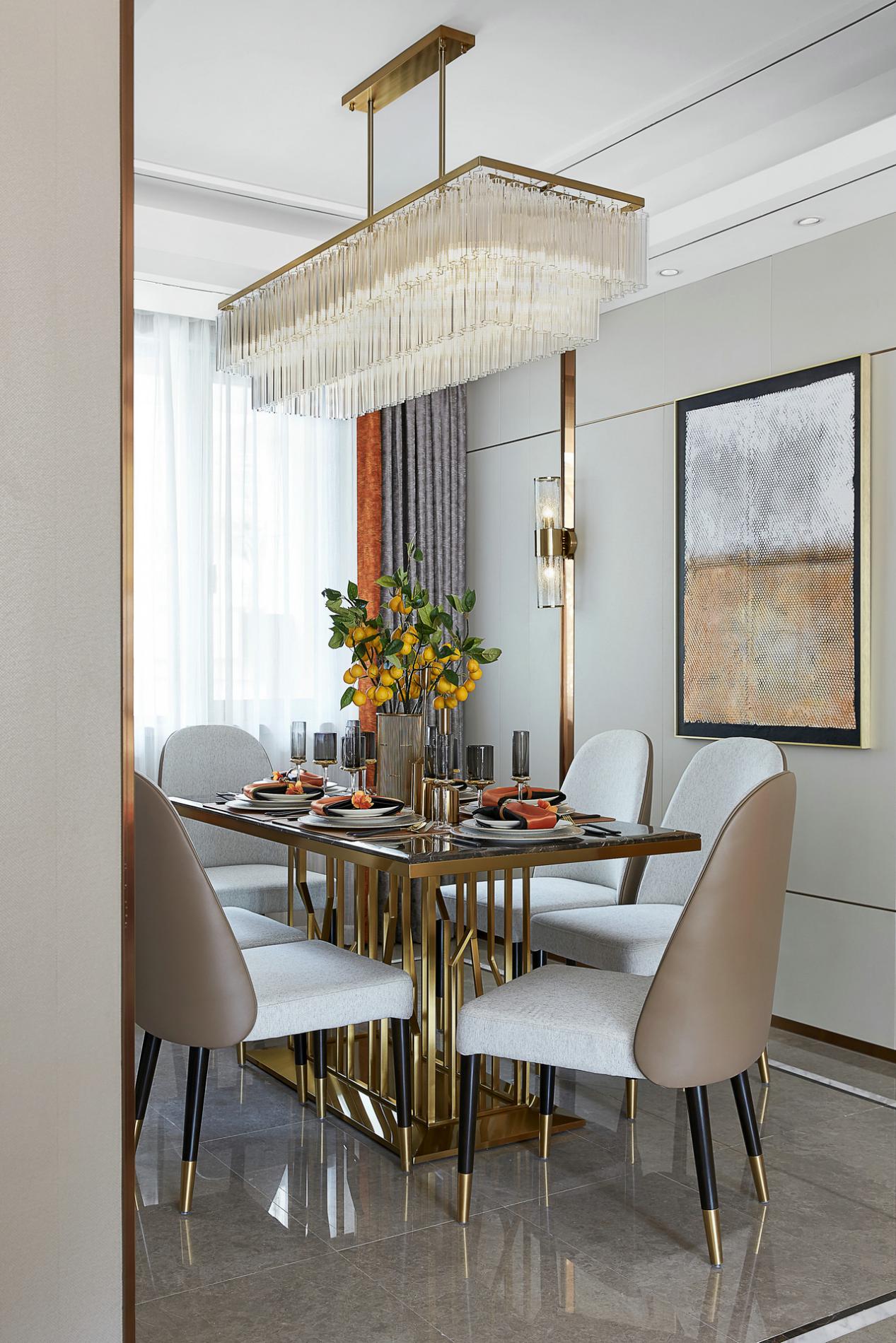 輕奢風(fēng)格餐廳裝修效果圖