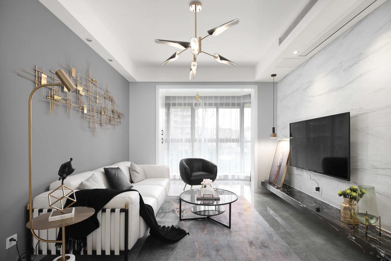 現(xiàn)代輕奢客廳裝修效果圖